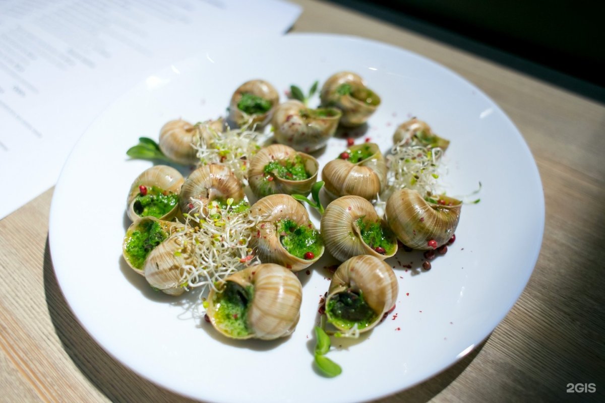 Подача улиток по бургундски