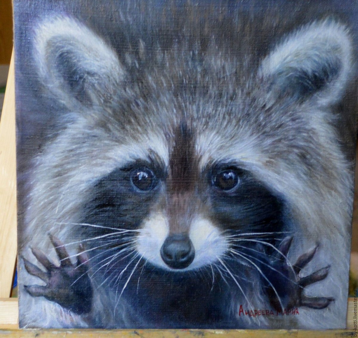 Енот живопись масло