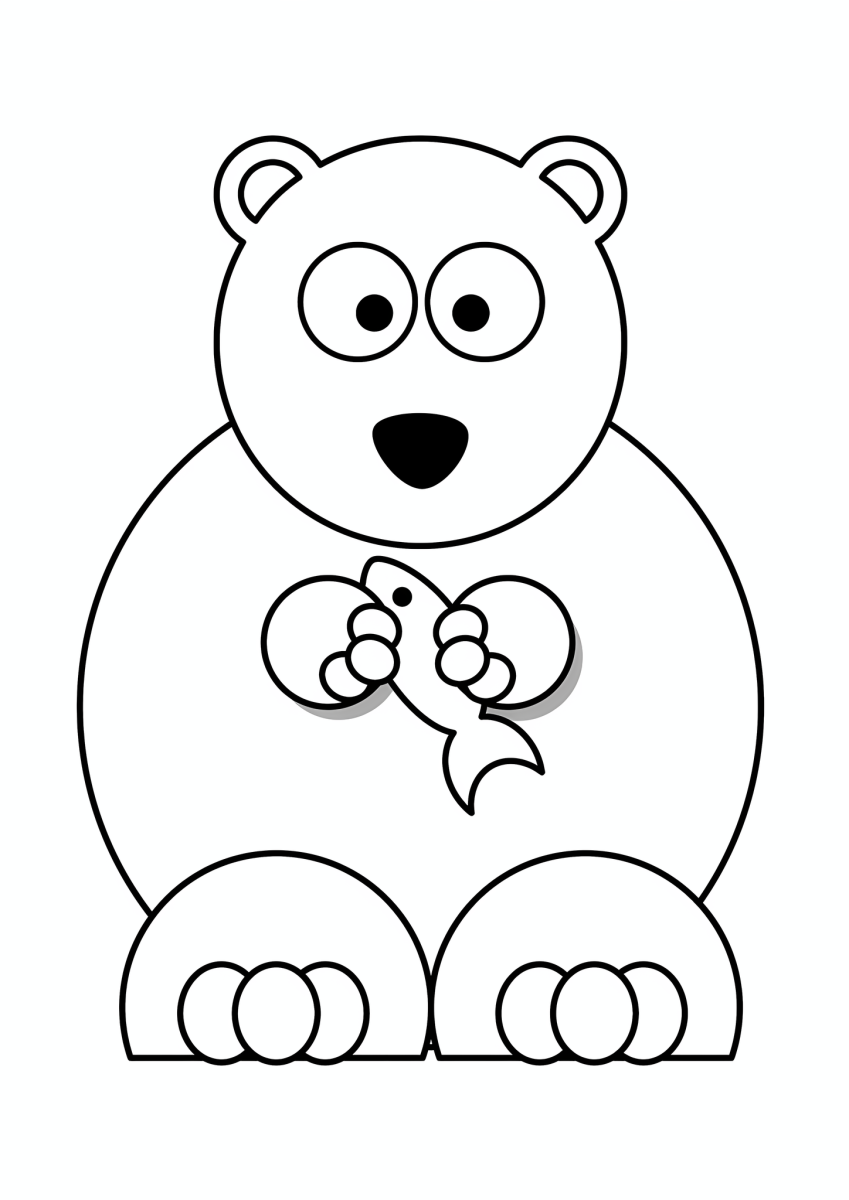 Медведь раскраска