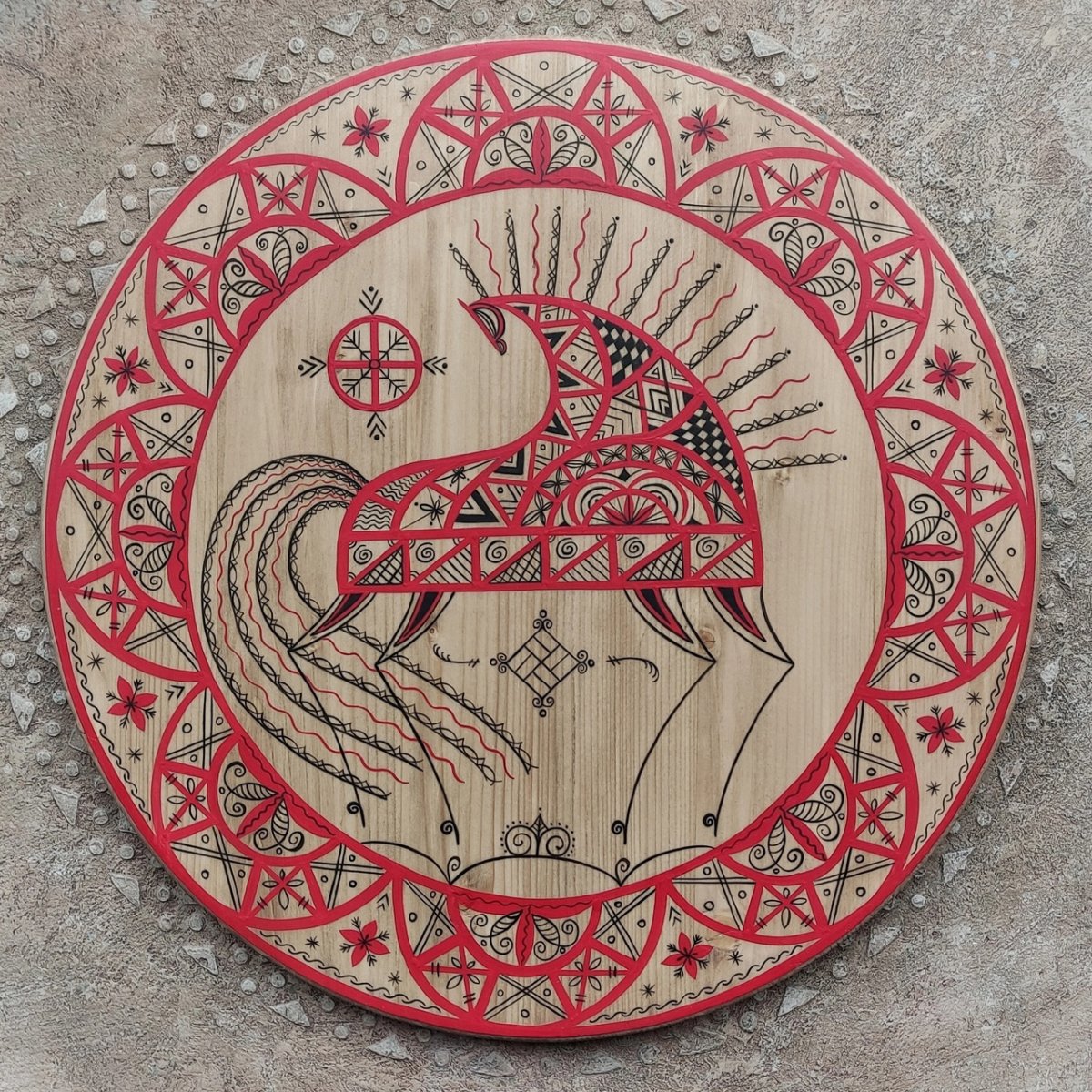 Мезенская роспись вектор