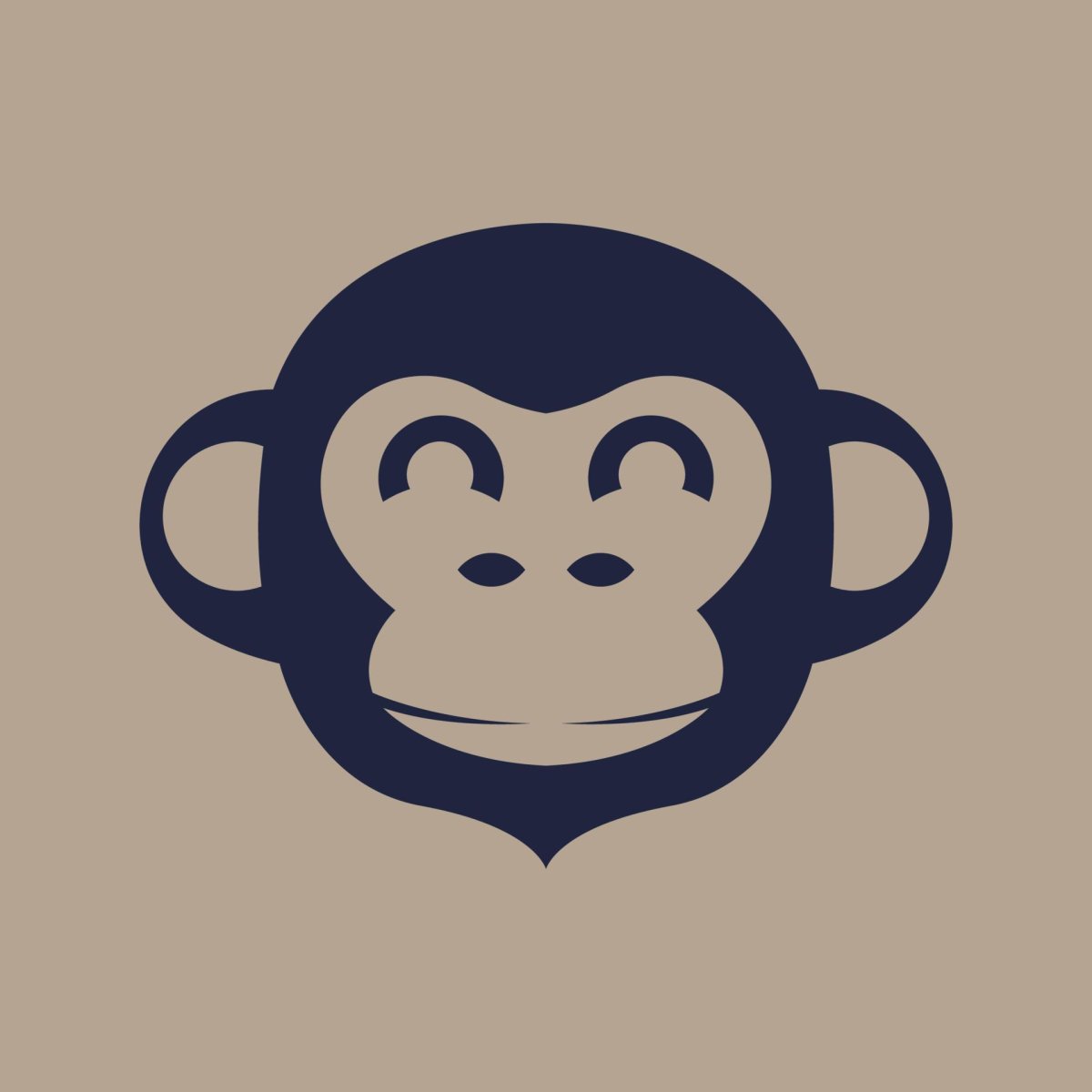 Стилизованная голова обезьяны лого