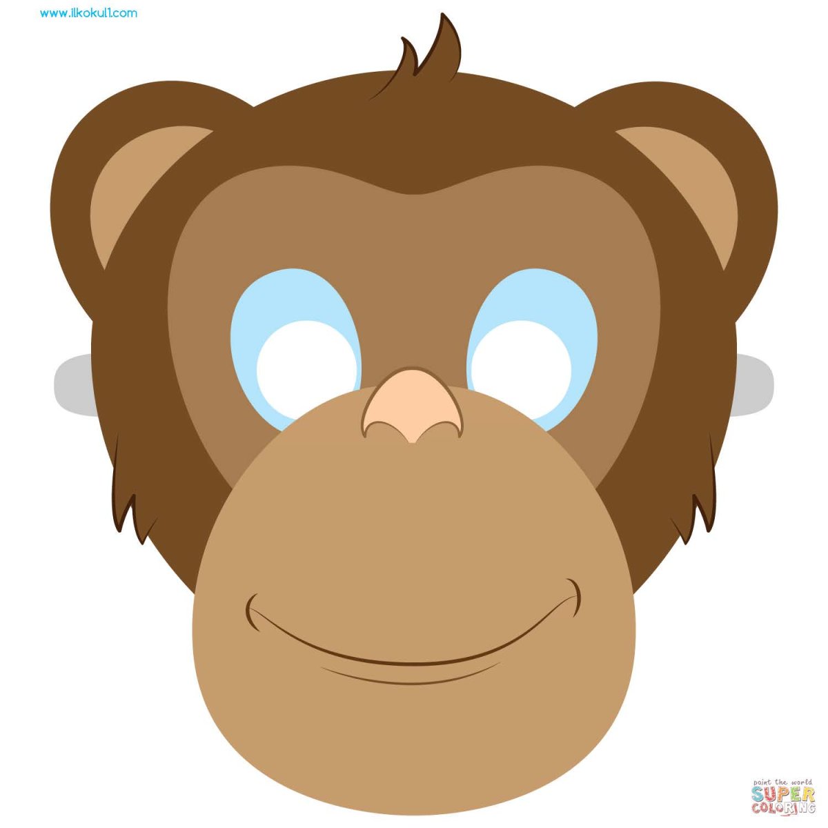 Новогодняя маска обезьянки