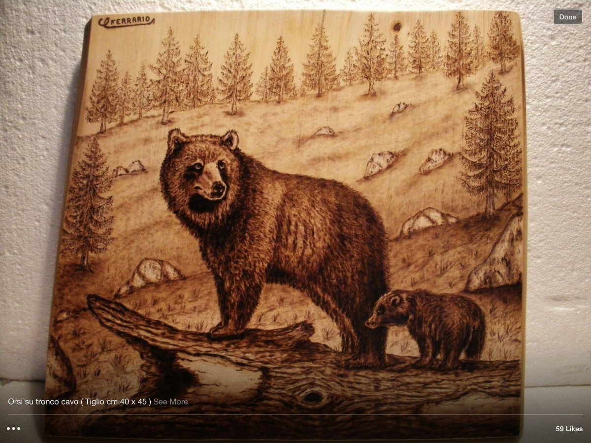 Картины Выжженные по дереву