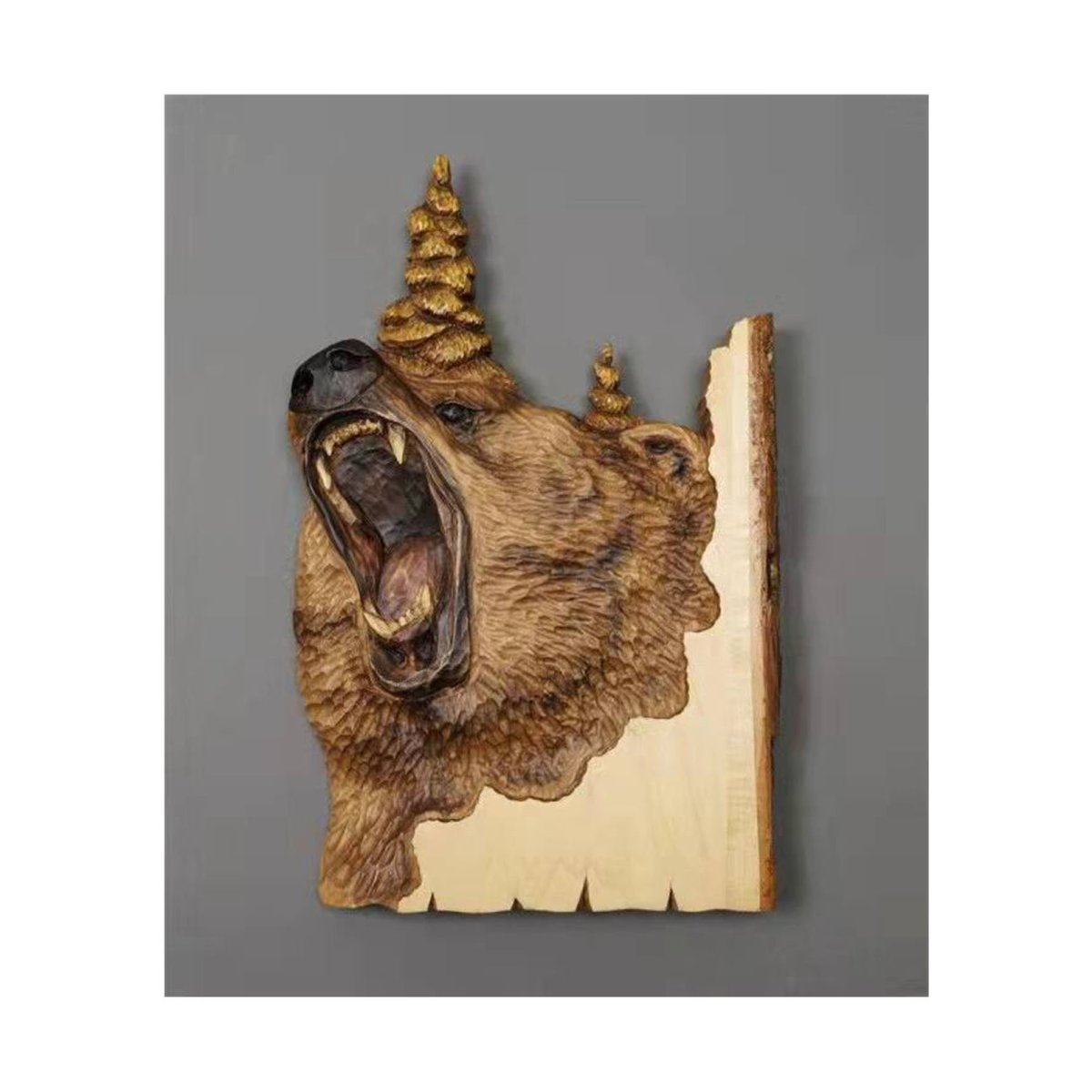 Резьба по дереву медведь