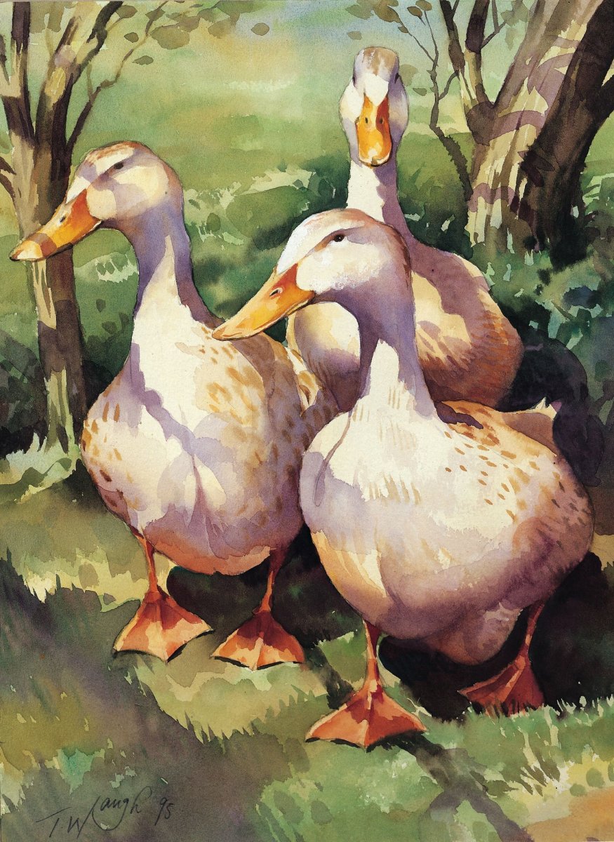 Пейзаж с гусями