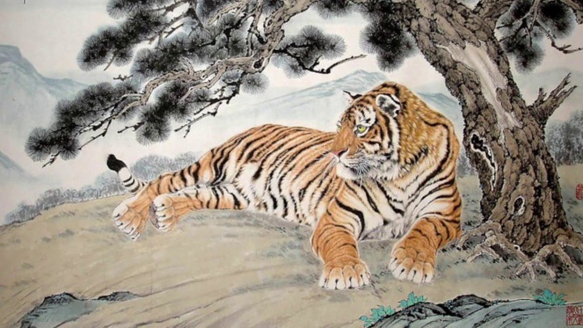 Китайская живопись гунби кошки