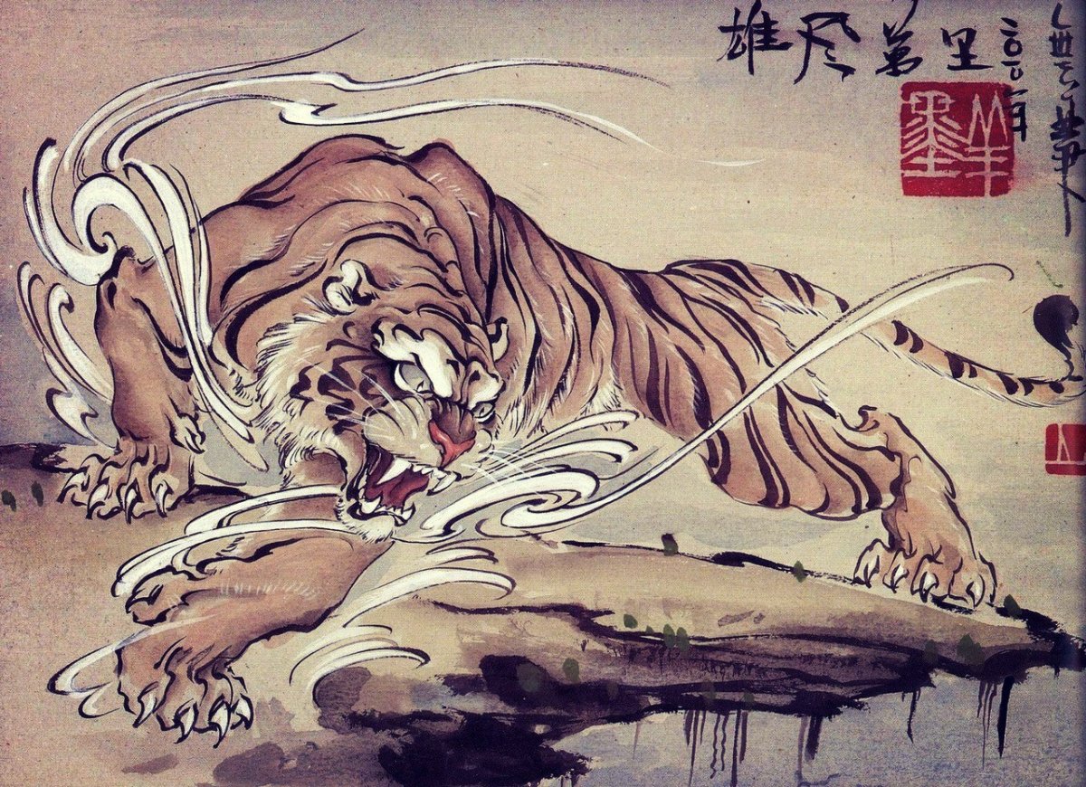 Дракон и тигр в японской мифологии
