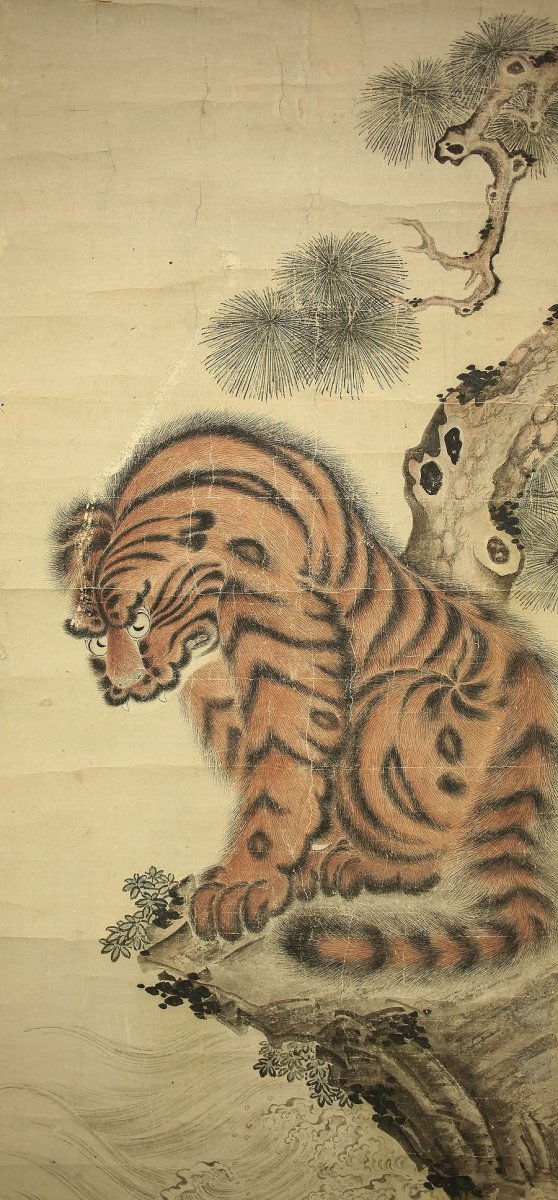 Японская гравюра тигр