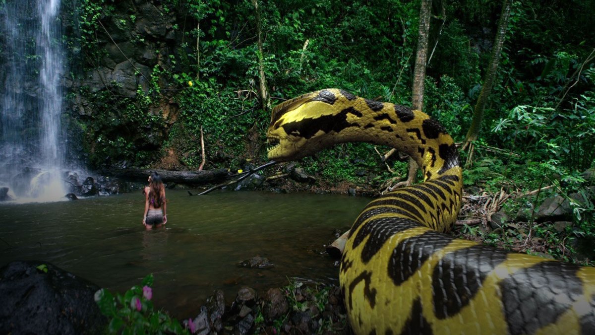 Река Амазонка змея Анаконда