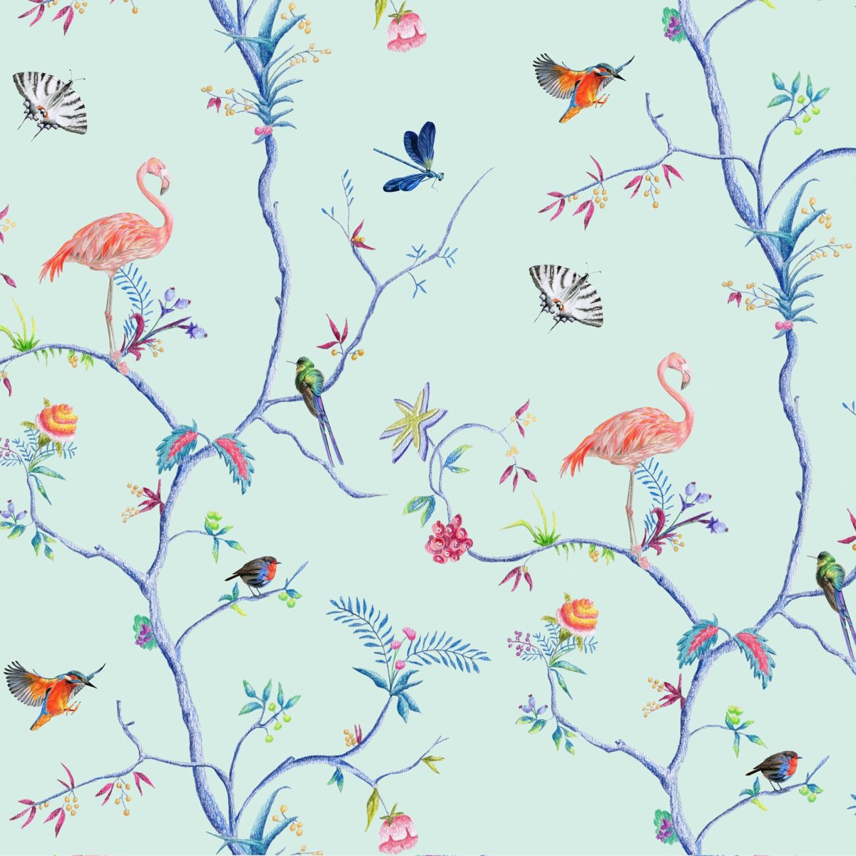 Узоры с птичками