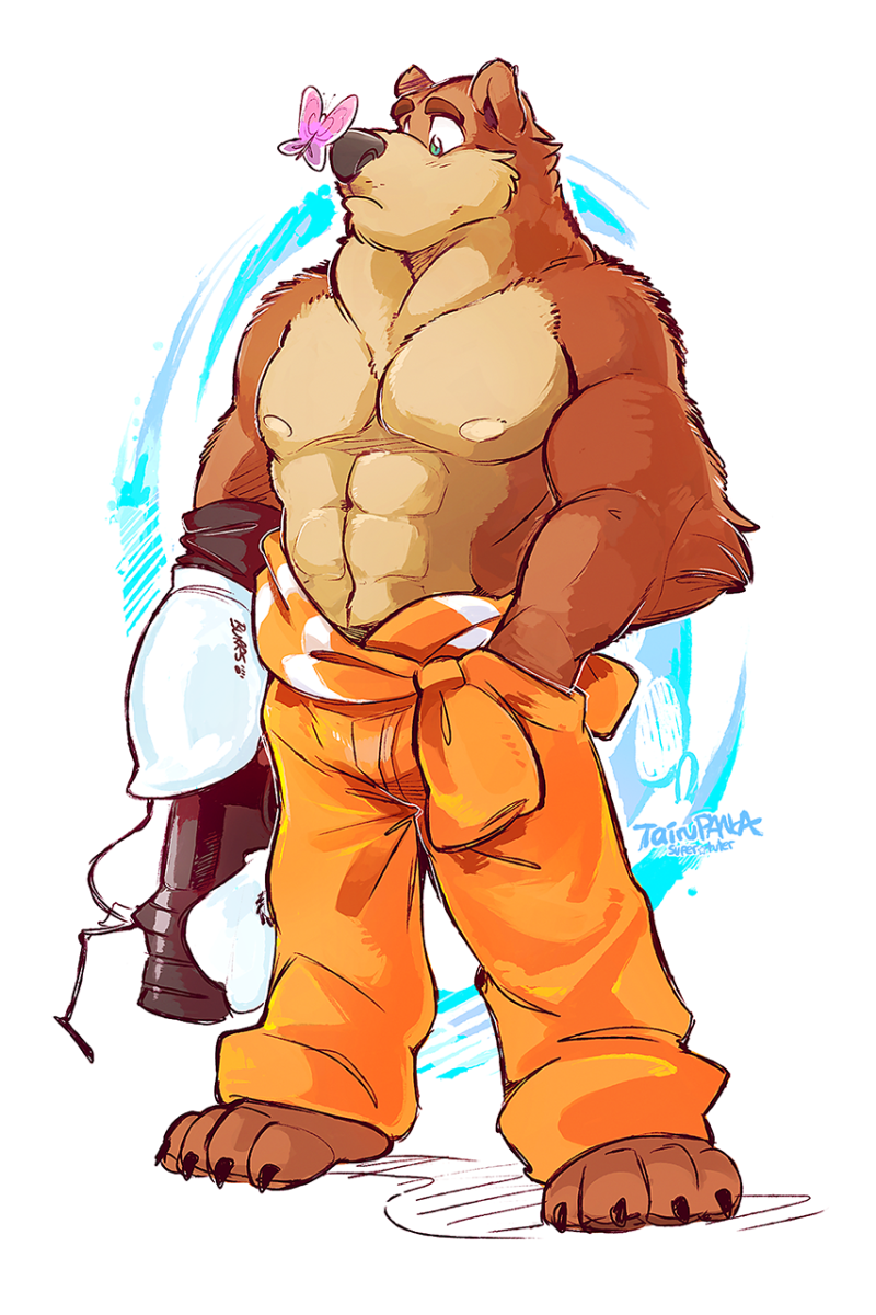 Мускулистый медведь