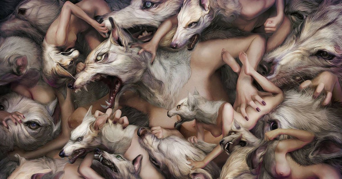 Человек в окружении животных