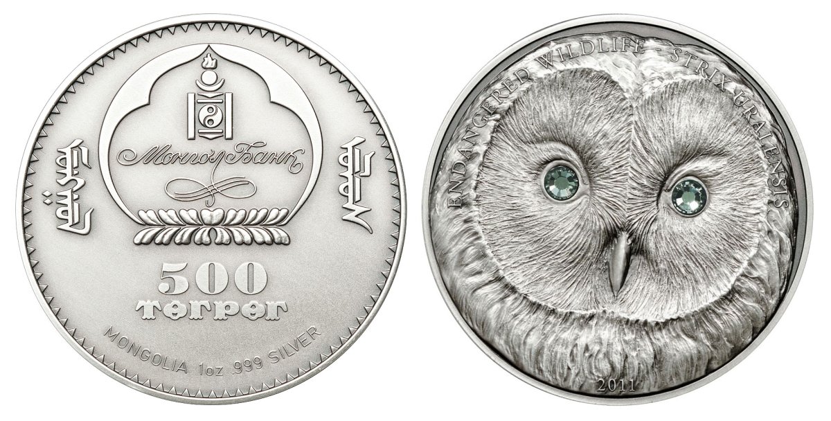 Монетка с изображением Совы