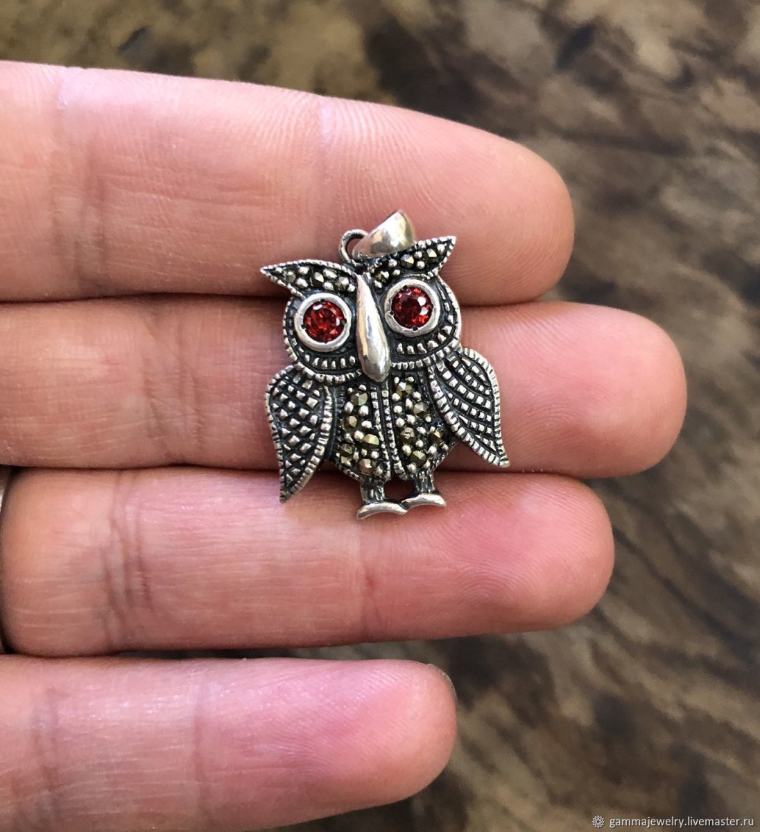 Соколов серебряная брошь Сова