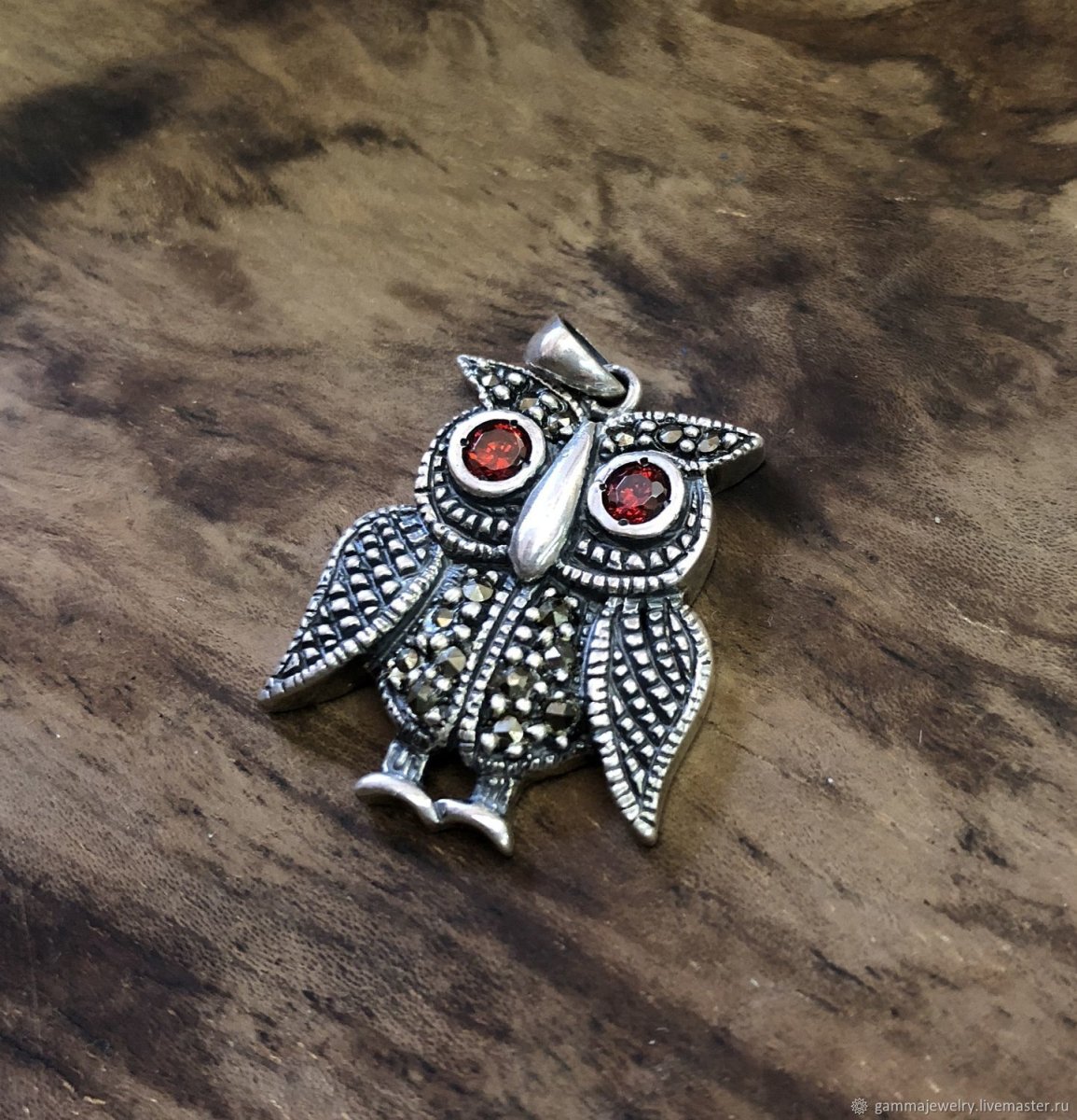 Серебряная подвеска Филин Соколов