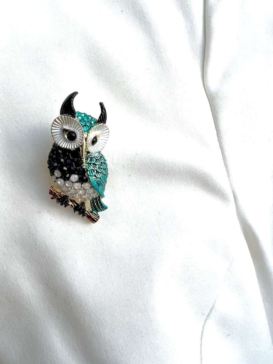 Брошь Сова эмаль