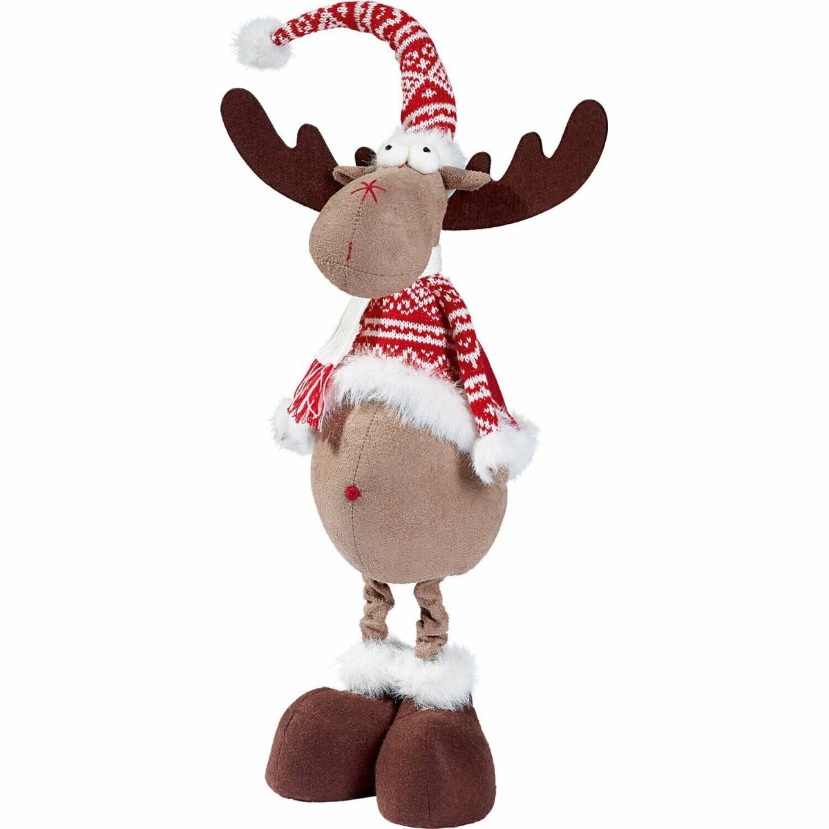 Новогодний олень игрушка на длинных ногах