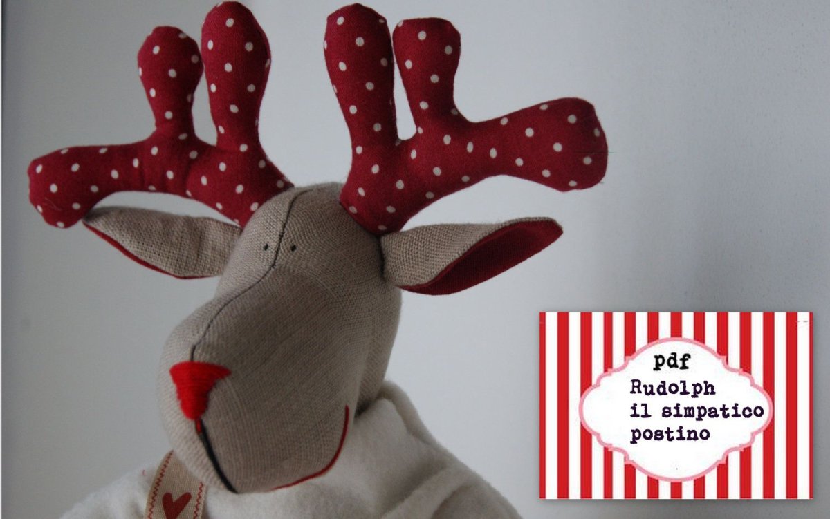 Игрушка олень из ткани