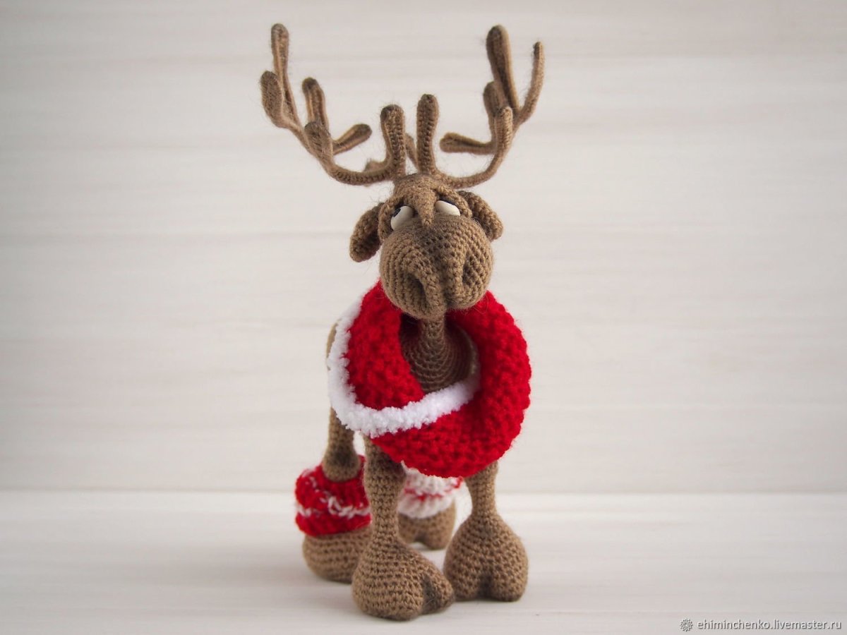 Лосенок Рудольф амигуруми