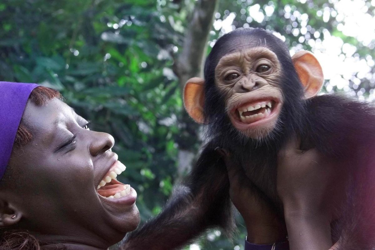 Человек с обезьянкой