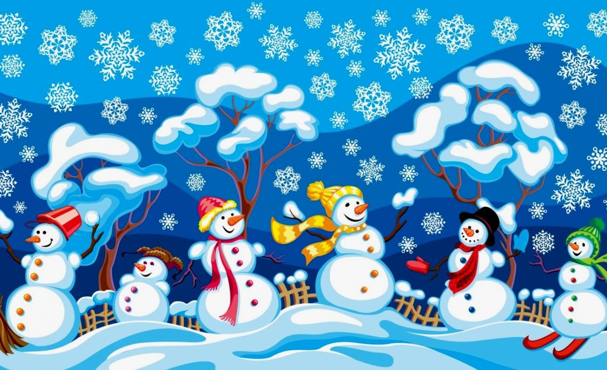 Зима рисунок