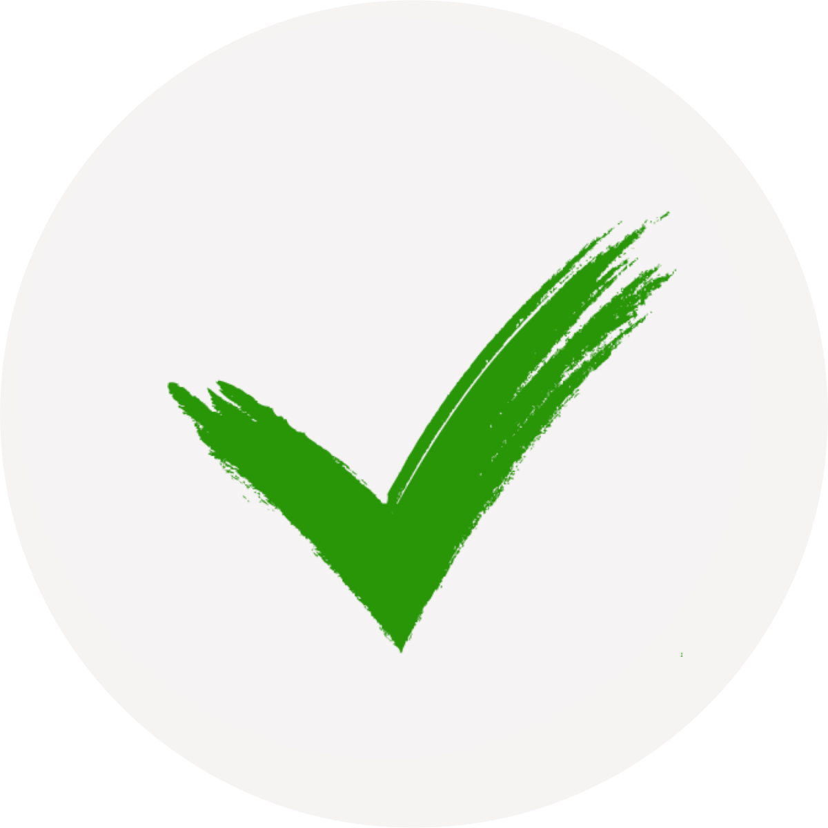 Зеленая галочка на прозрачном фоне