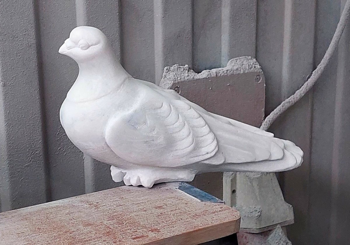Голубь из мрамора