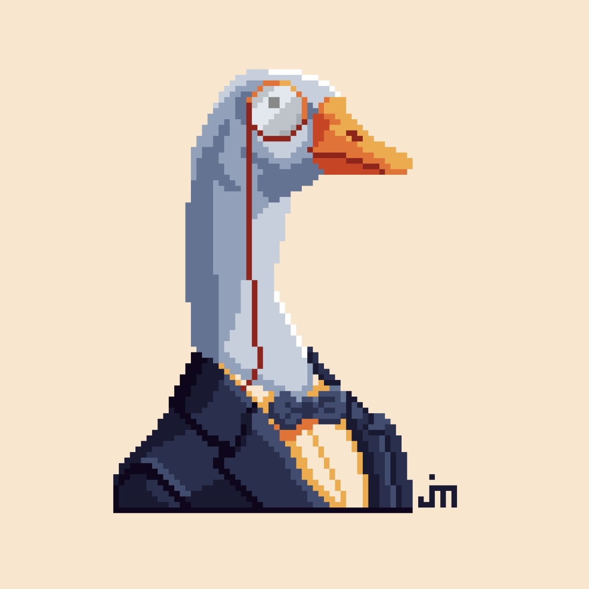 Пиксельный утенок