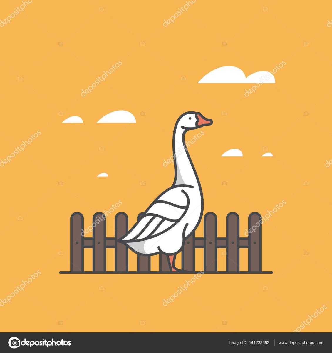 Обои с гусем