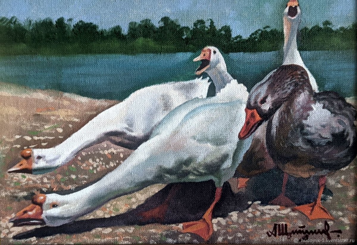 Обои с гусями для стен