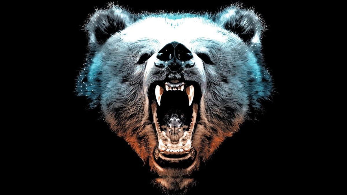 Медведь рычит арт