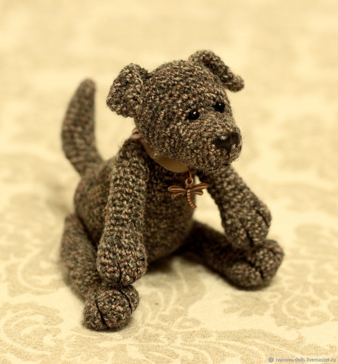 Французский бульдог амигуруми