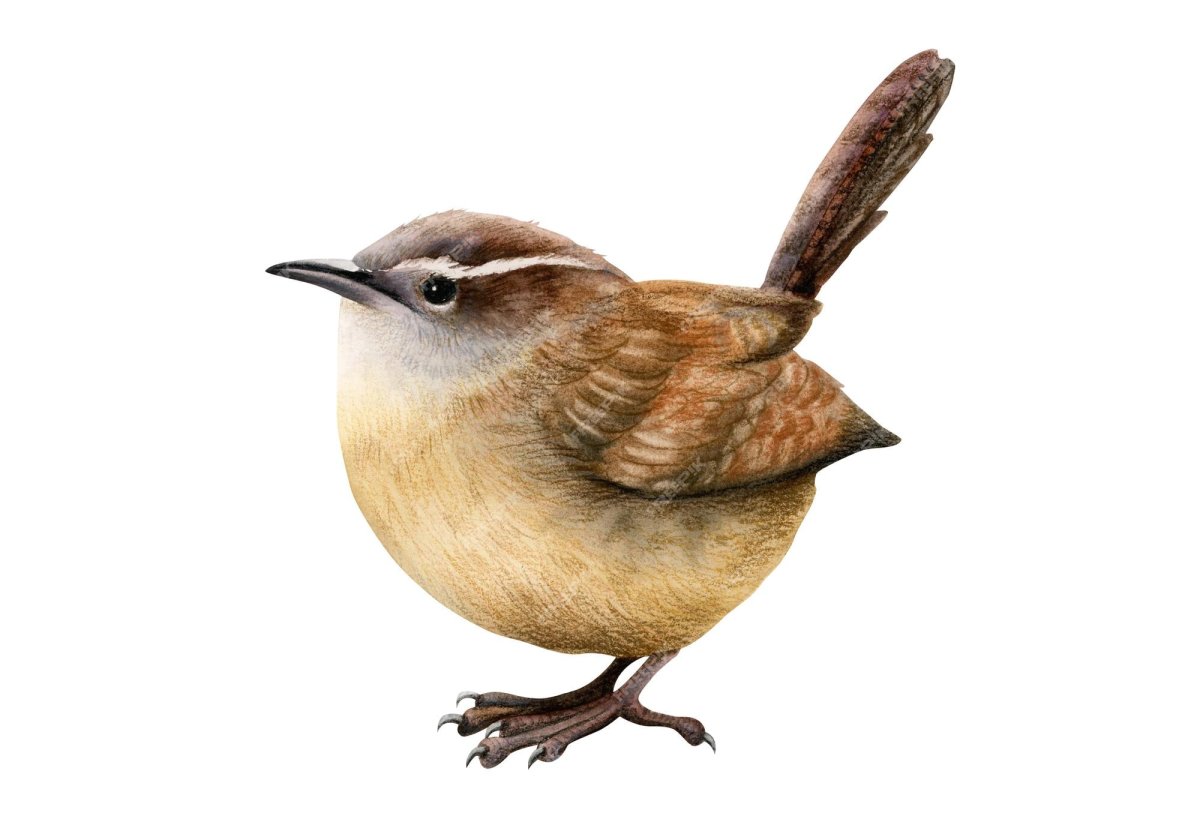 Крапивник птица картинка для детей на прозрачном фоне