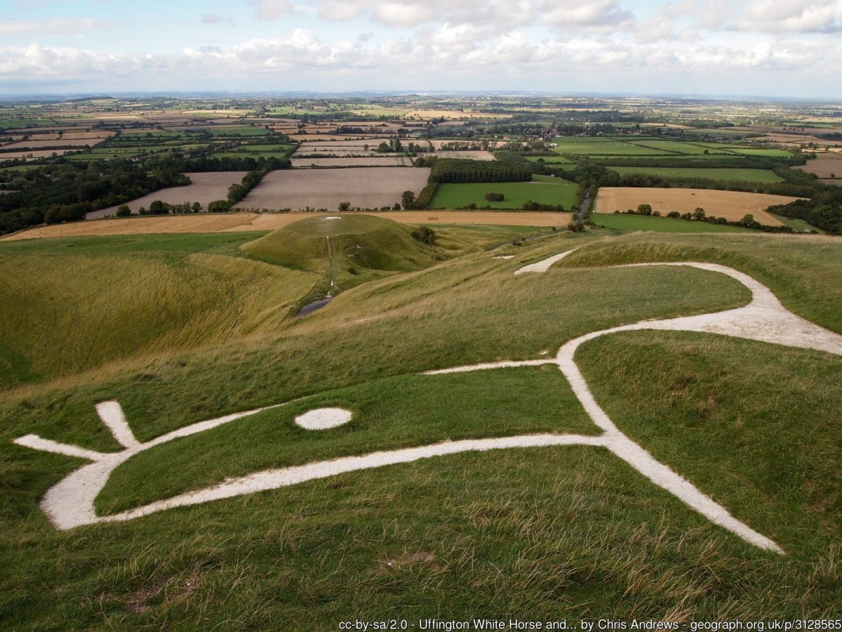 Уффингтонская белая лошадь с земли