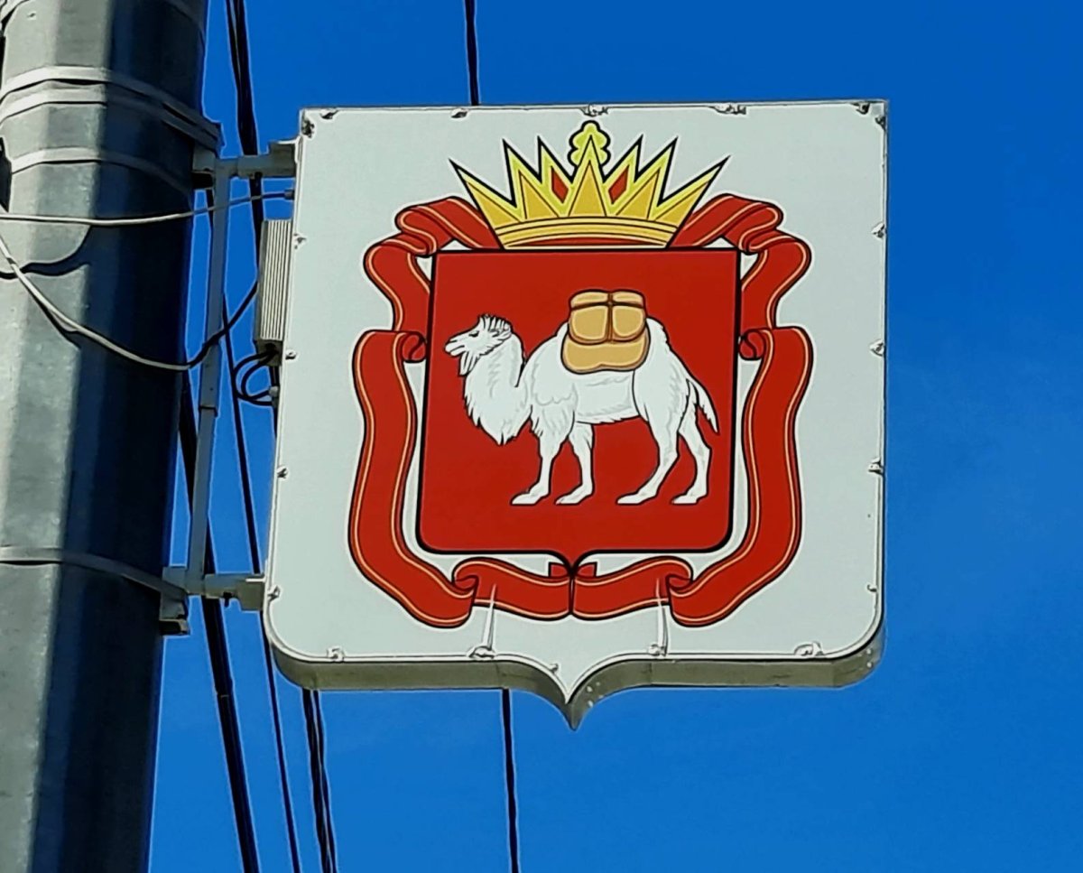 Верблюд на здании Челябинска