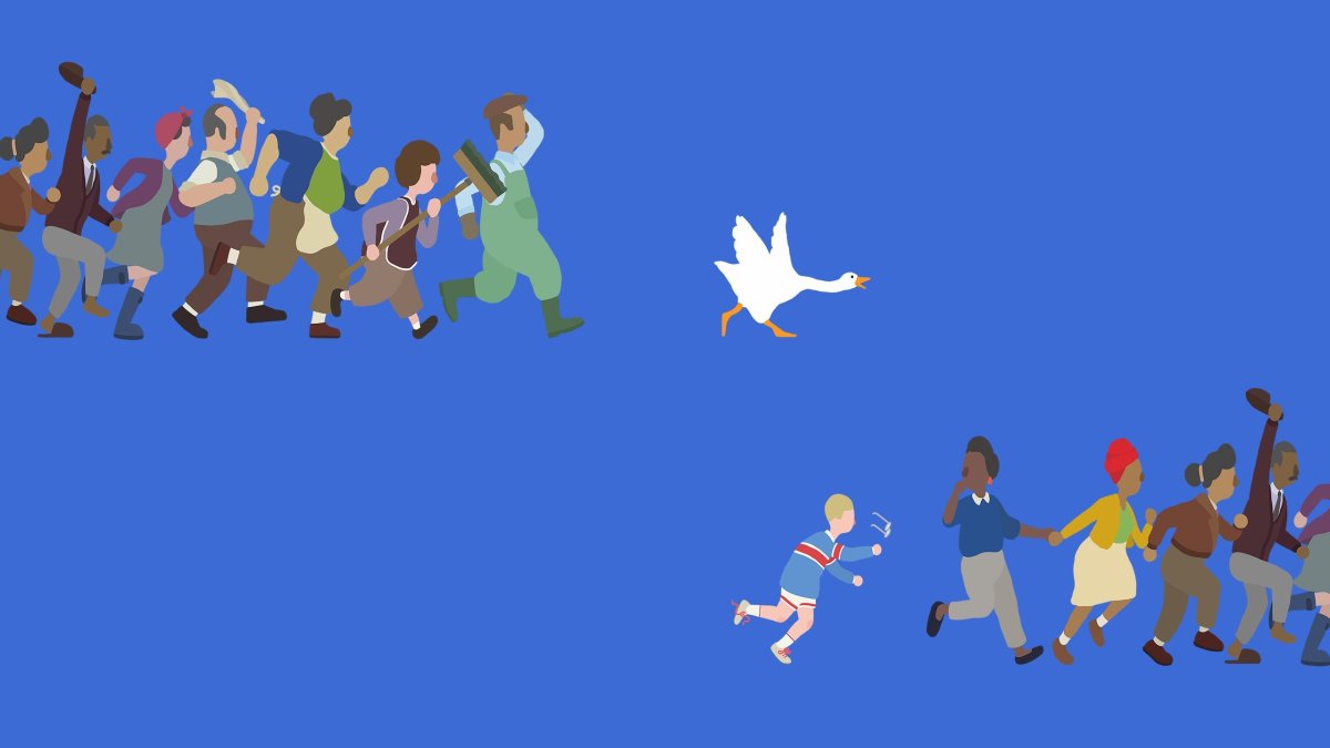 Фон с гусями