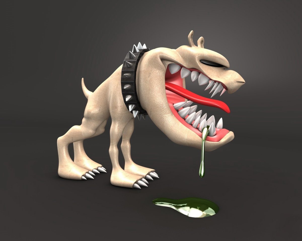 Злая собака мультяшная