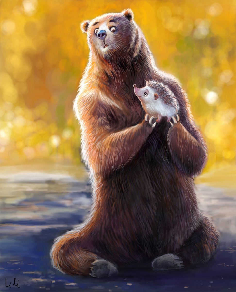 Ежик и медведь