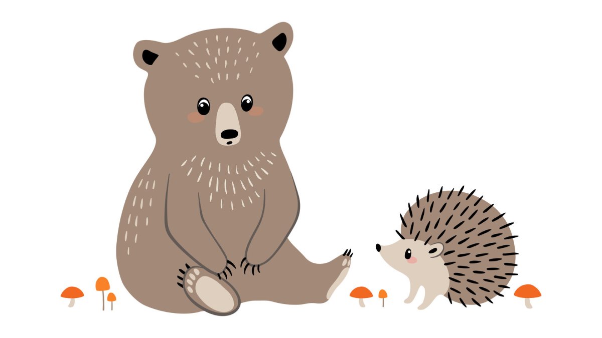 Ежик и медведь