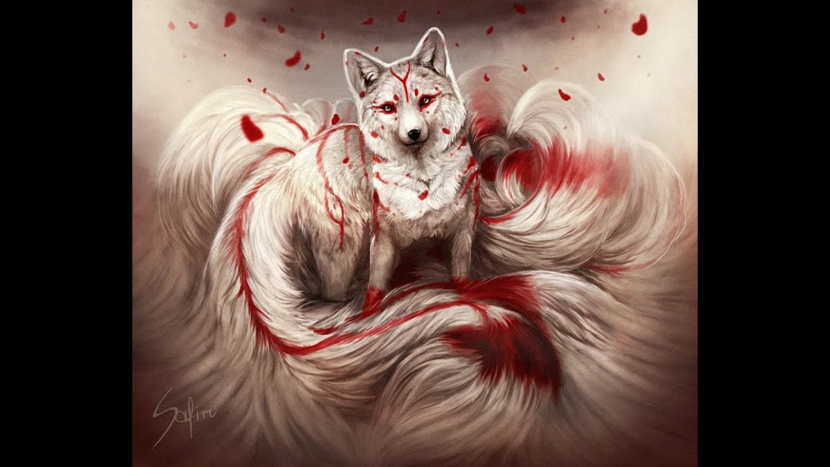 Кицунэ девятихвостый волк