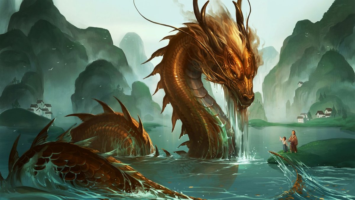 Рюдзин дракон волна