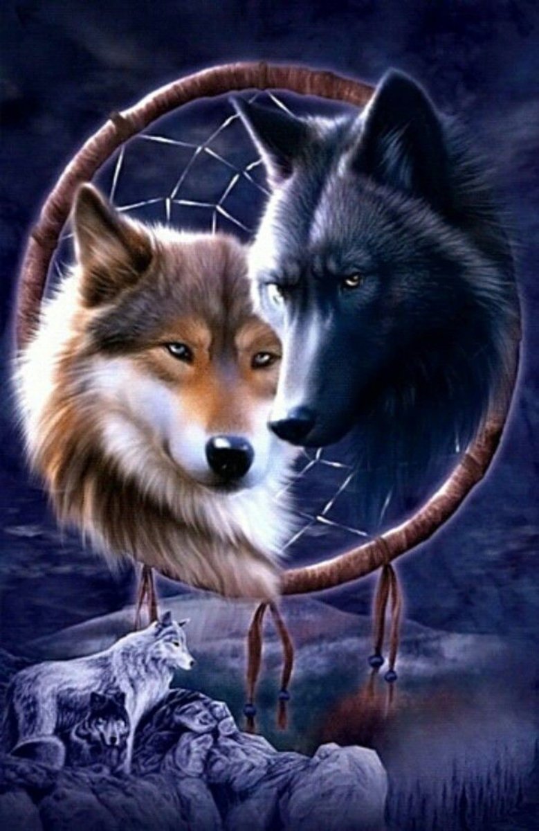 Алмазная живопись волки