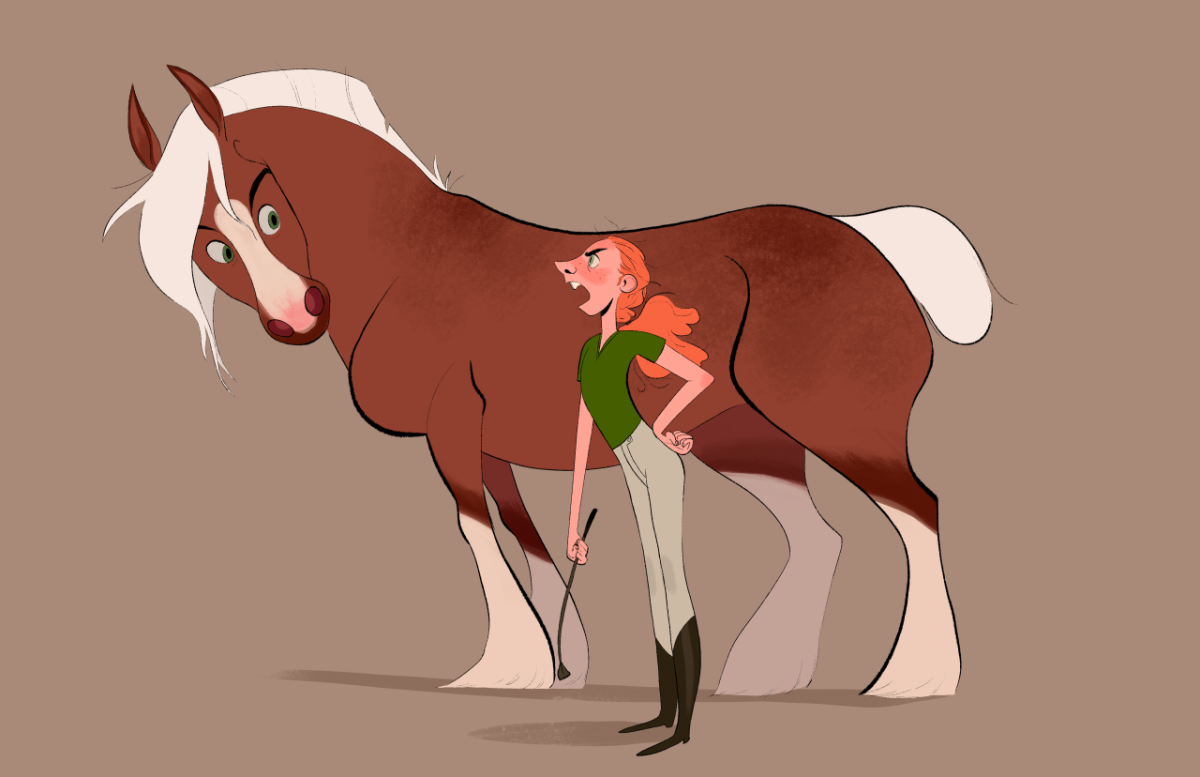 Лошадь в мультяшном стиле