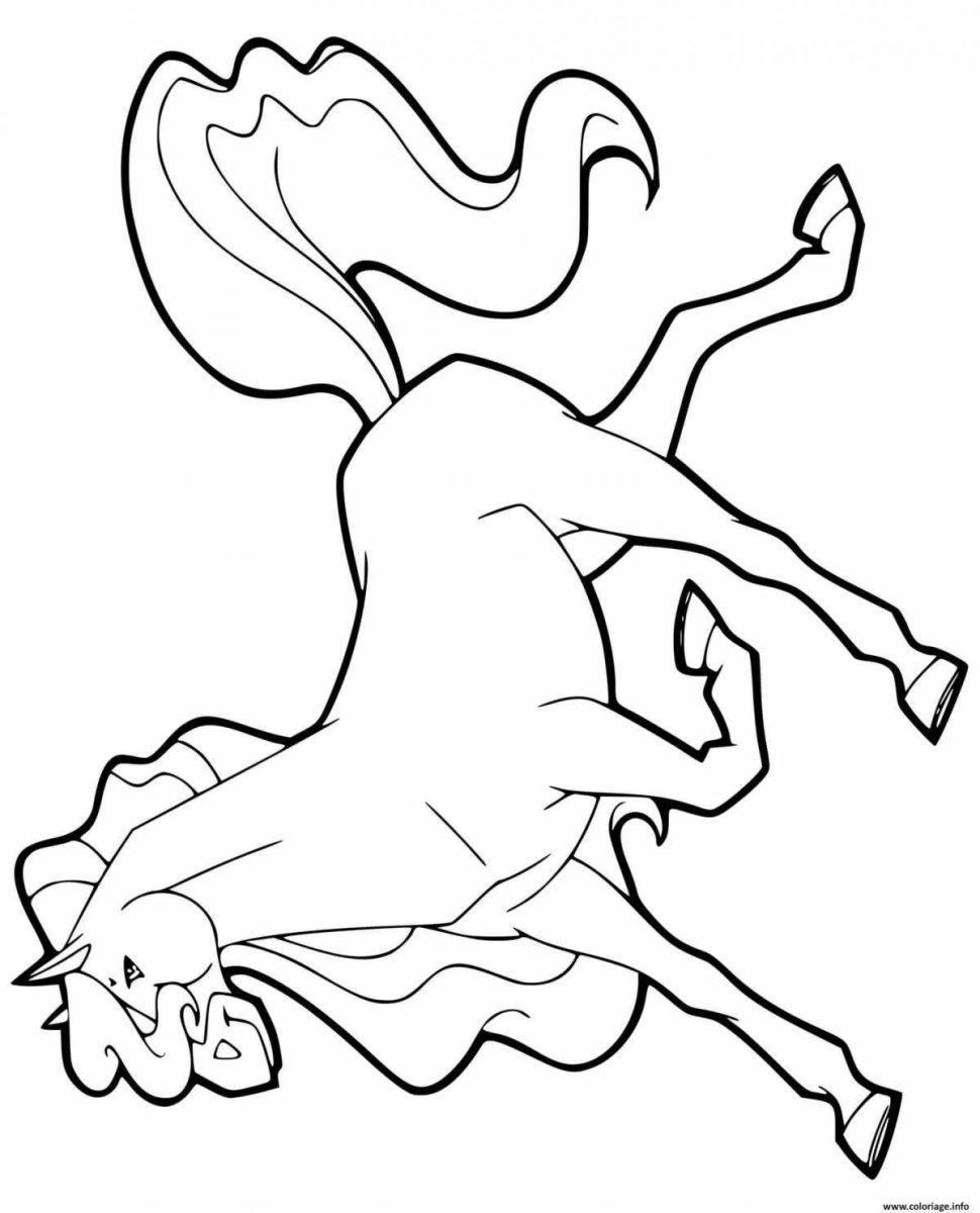 Мультяшные лошади раскраски