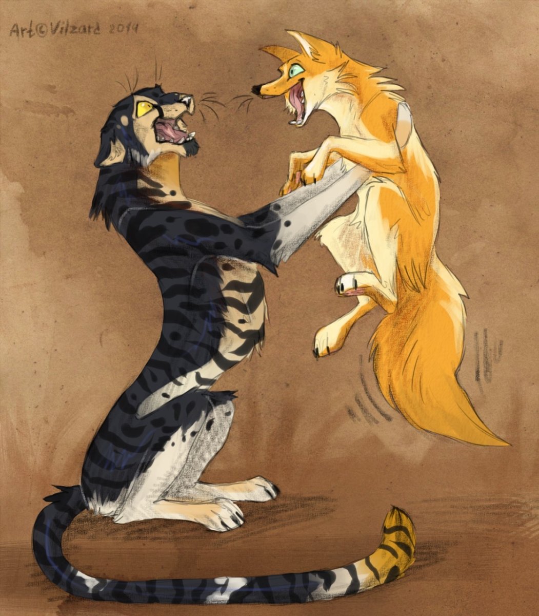 Гепард и волк