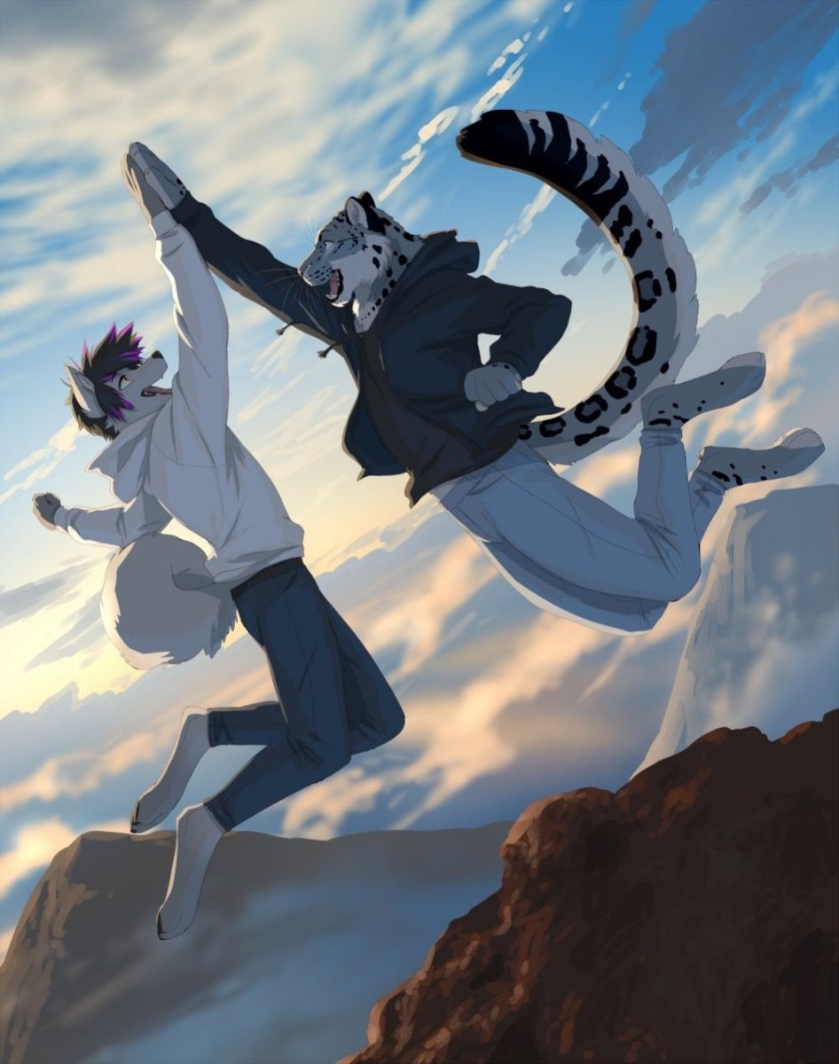 Снежный Барс фурри арт