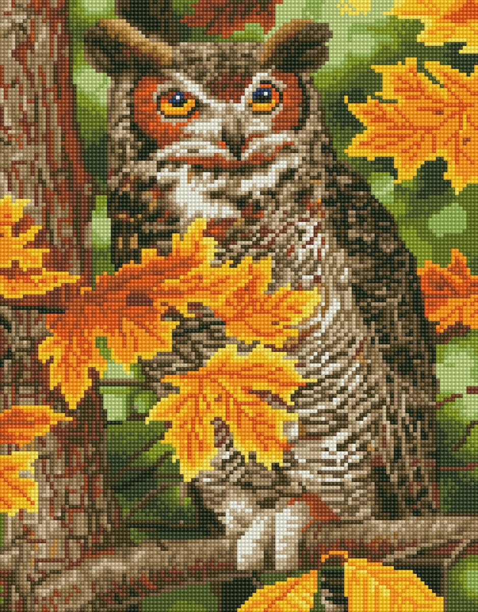 Алмазная мозаика - Филин