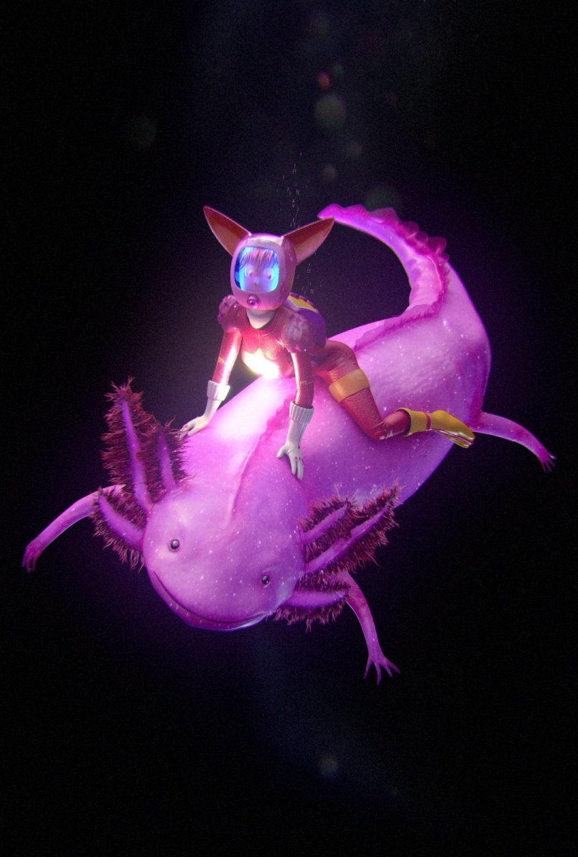 Синий аксолотль