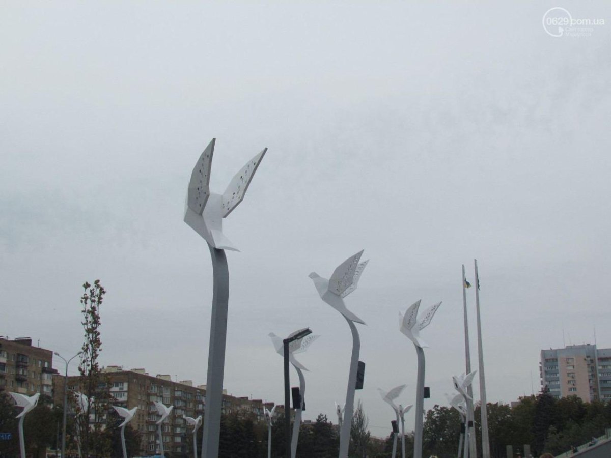 Мариуполь птицы на площади