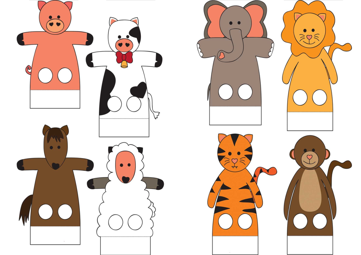 Бумажные пальчиковые куклы